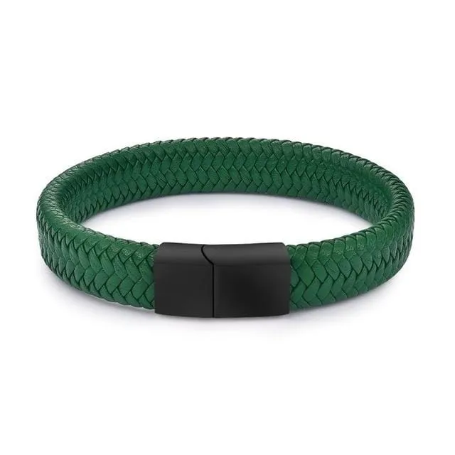 Unisex Braided Leather Bracelet