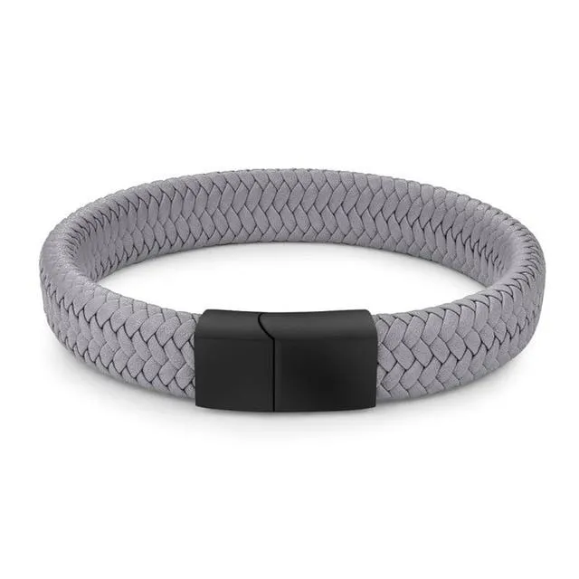 Unisex Braided Leather Bracelet