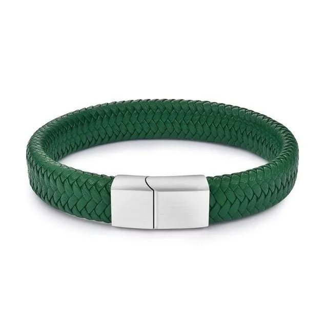 Unisex Braided Leather Bracelet