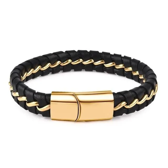 Unisex Braided Leather Bracelet