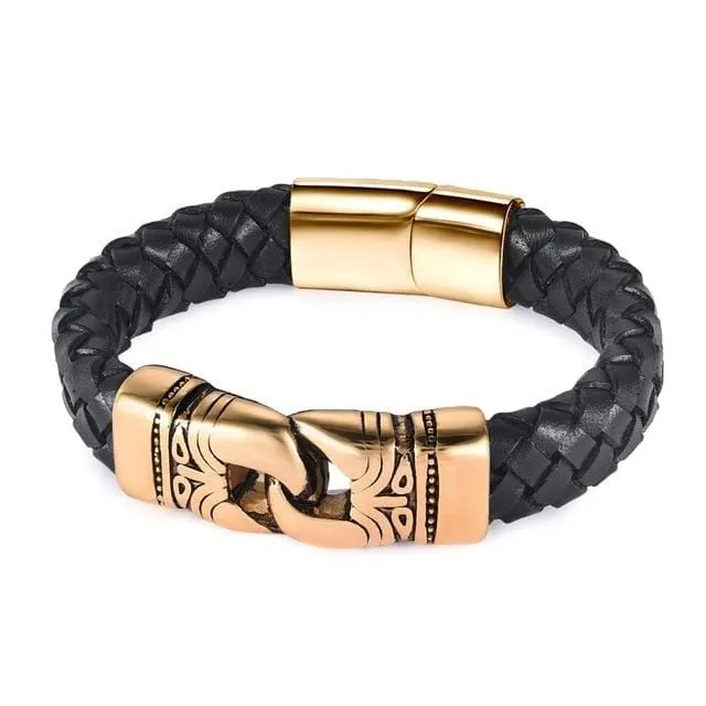 Unisex Braided Leather Bracelet