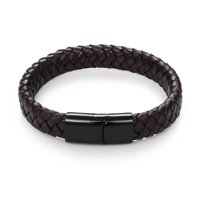Unisex Braided Leather Bracelet