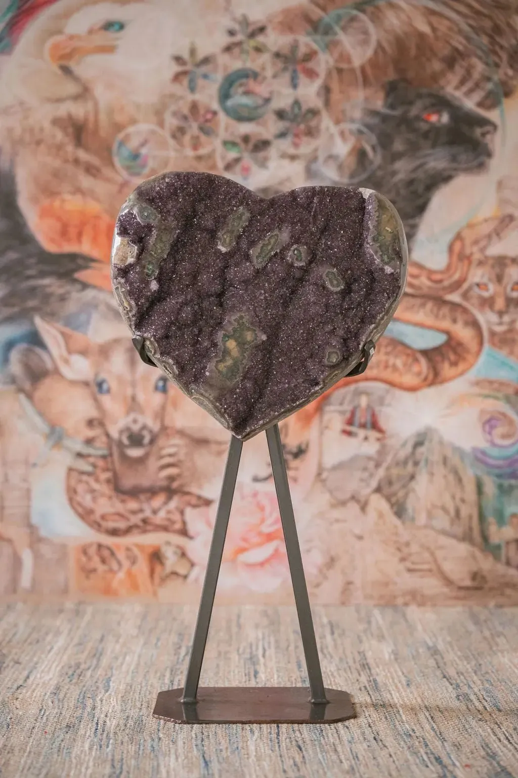 Uruguayan Amethyst Heart Collectors Piece (3 Foot)