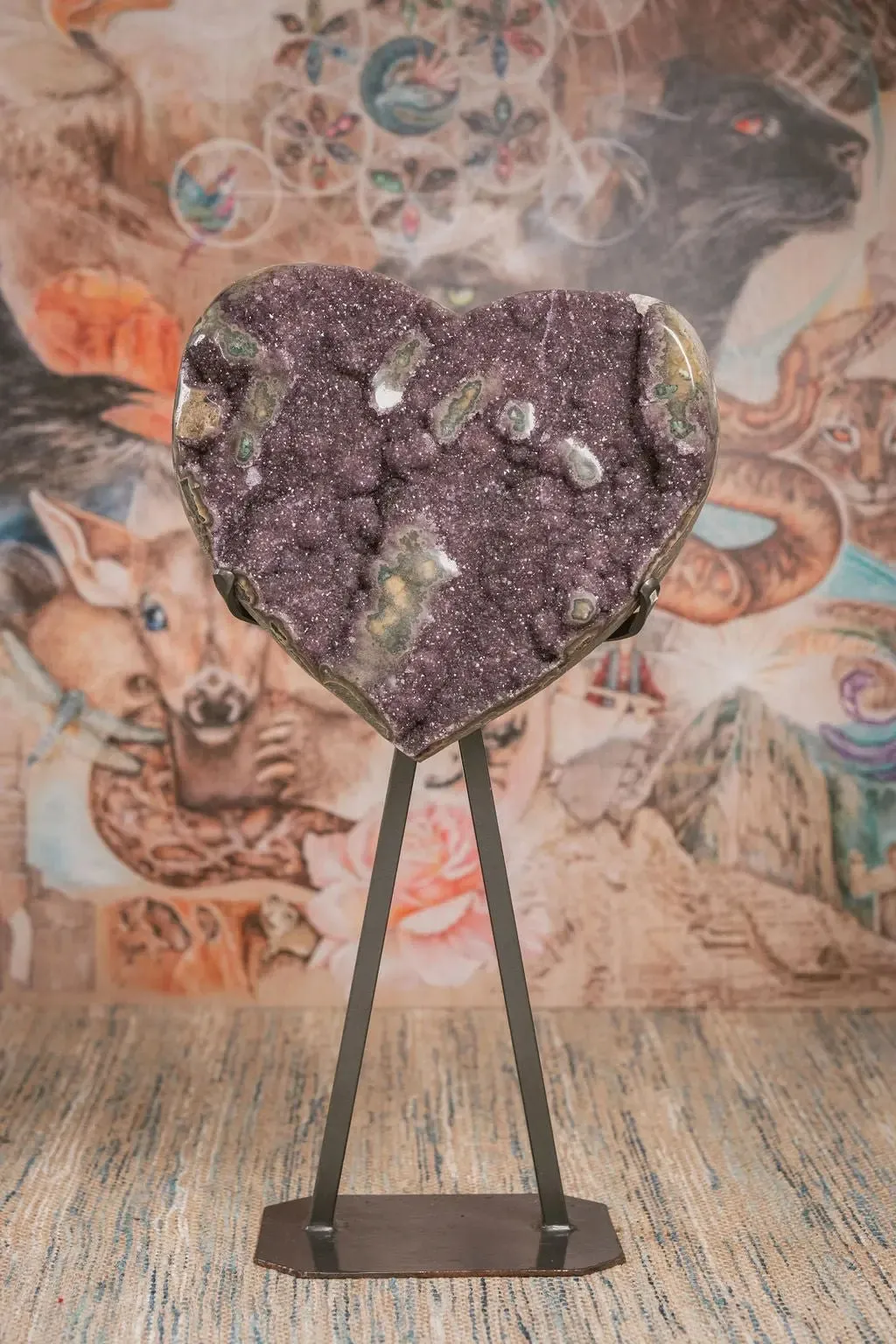 Uruguayan Amethyst Heart Collectors Piece (3 Foot)
