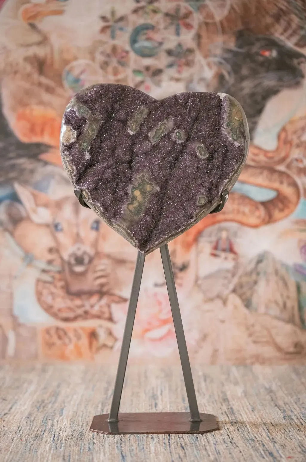 Uruguayan Amethyst Heart Collectors Piece (3 Foot)