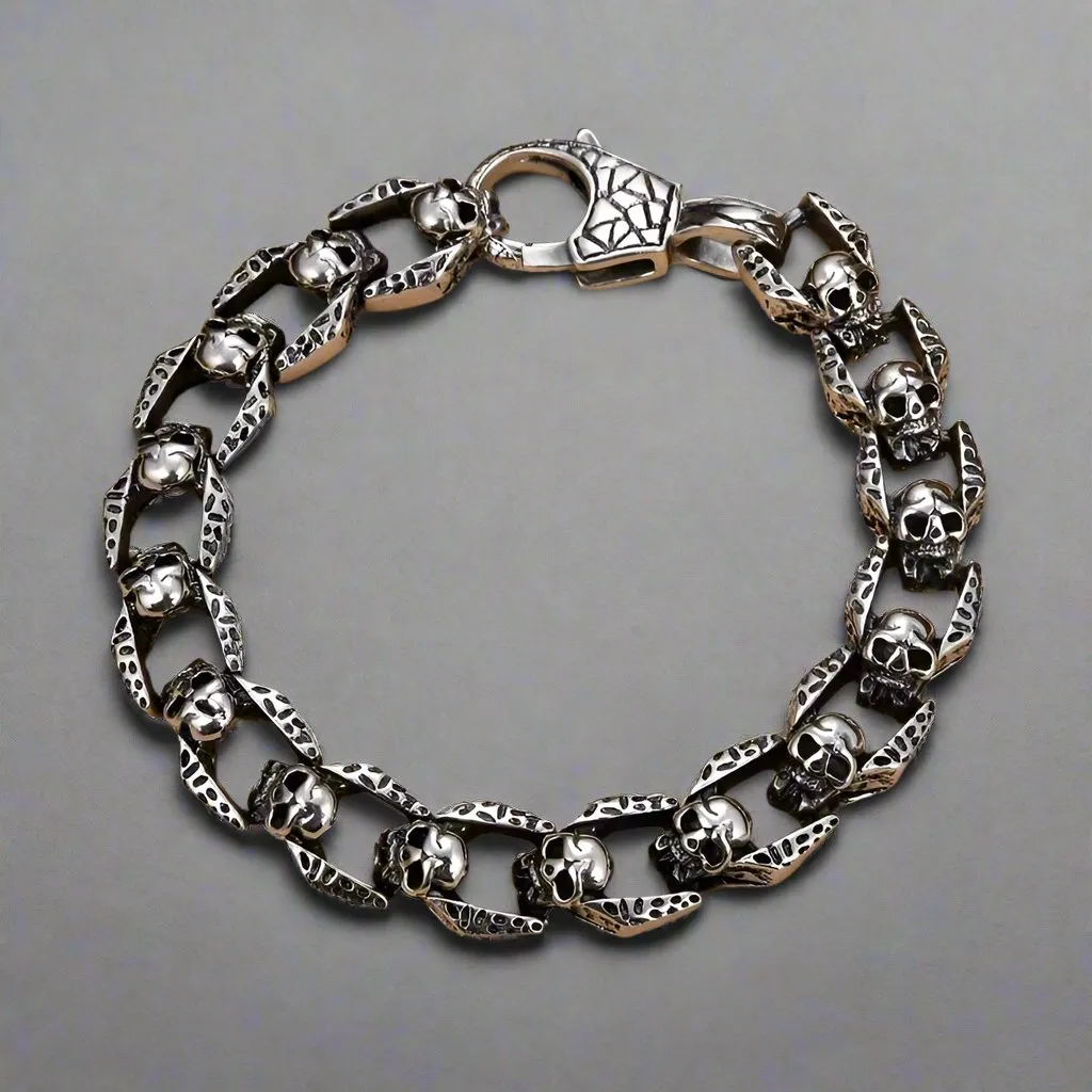 Vintage Dominant Punk Skull Bracelet