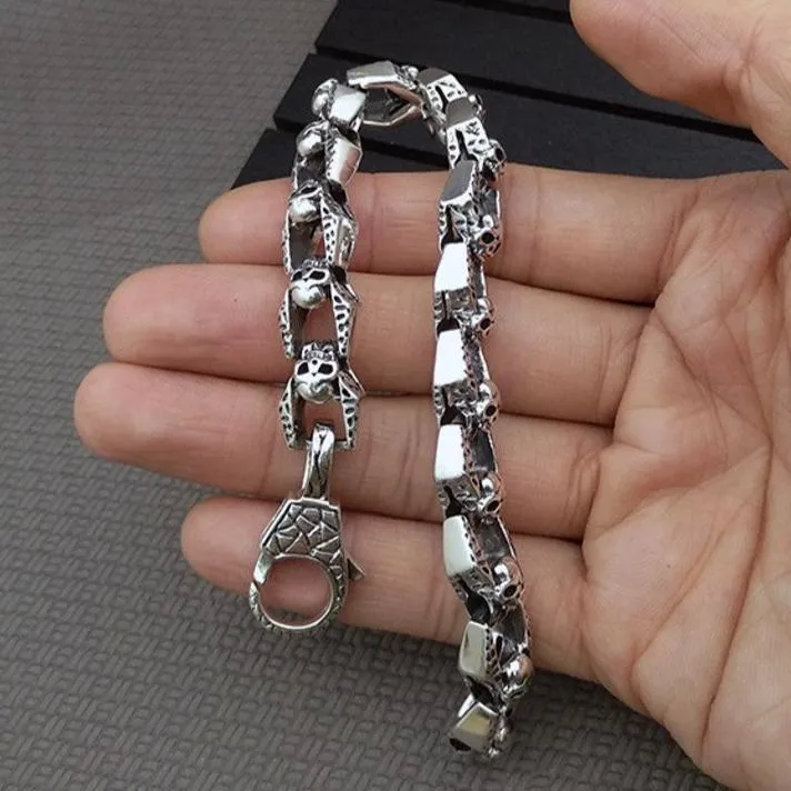 Vintage Dominant Punk Skull Bracelet