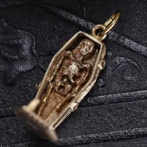 Vintage Gold Coffin Charm
