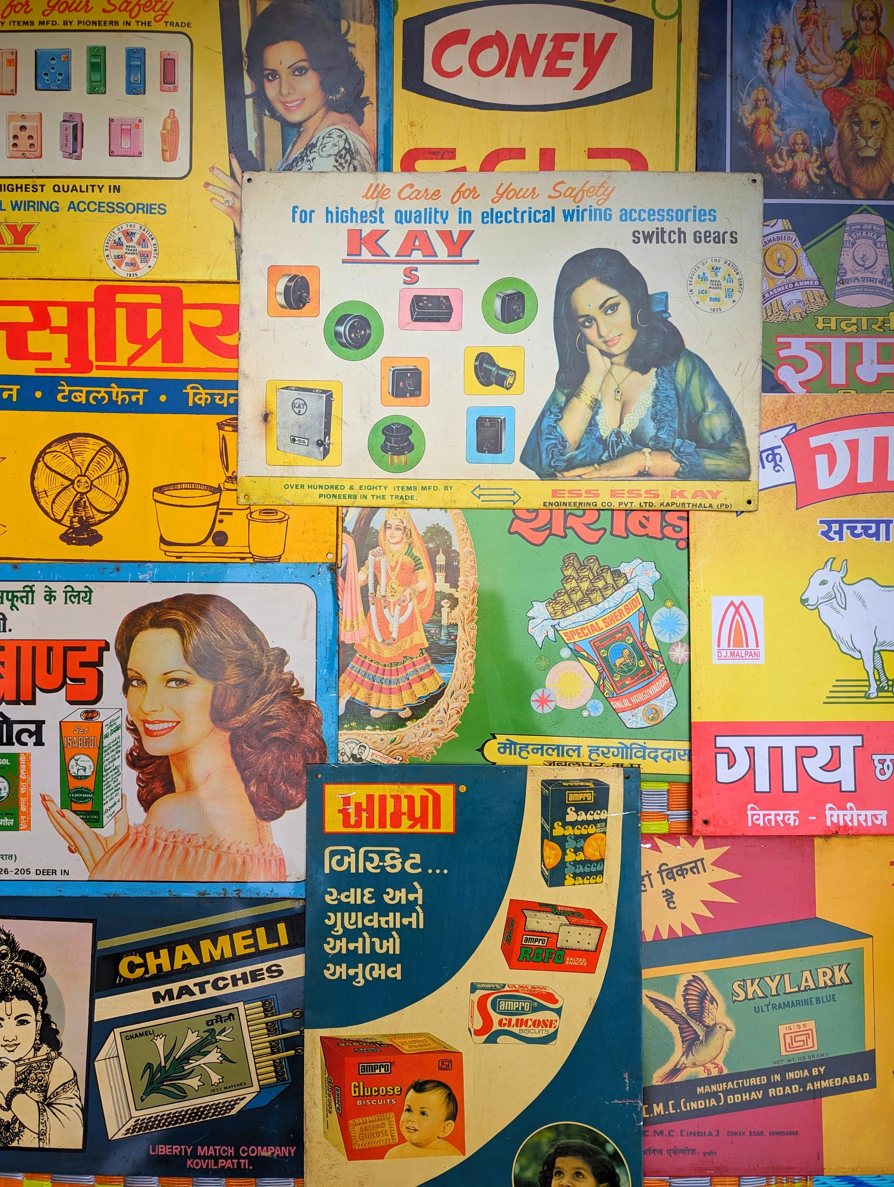 Vintage indian signs, large