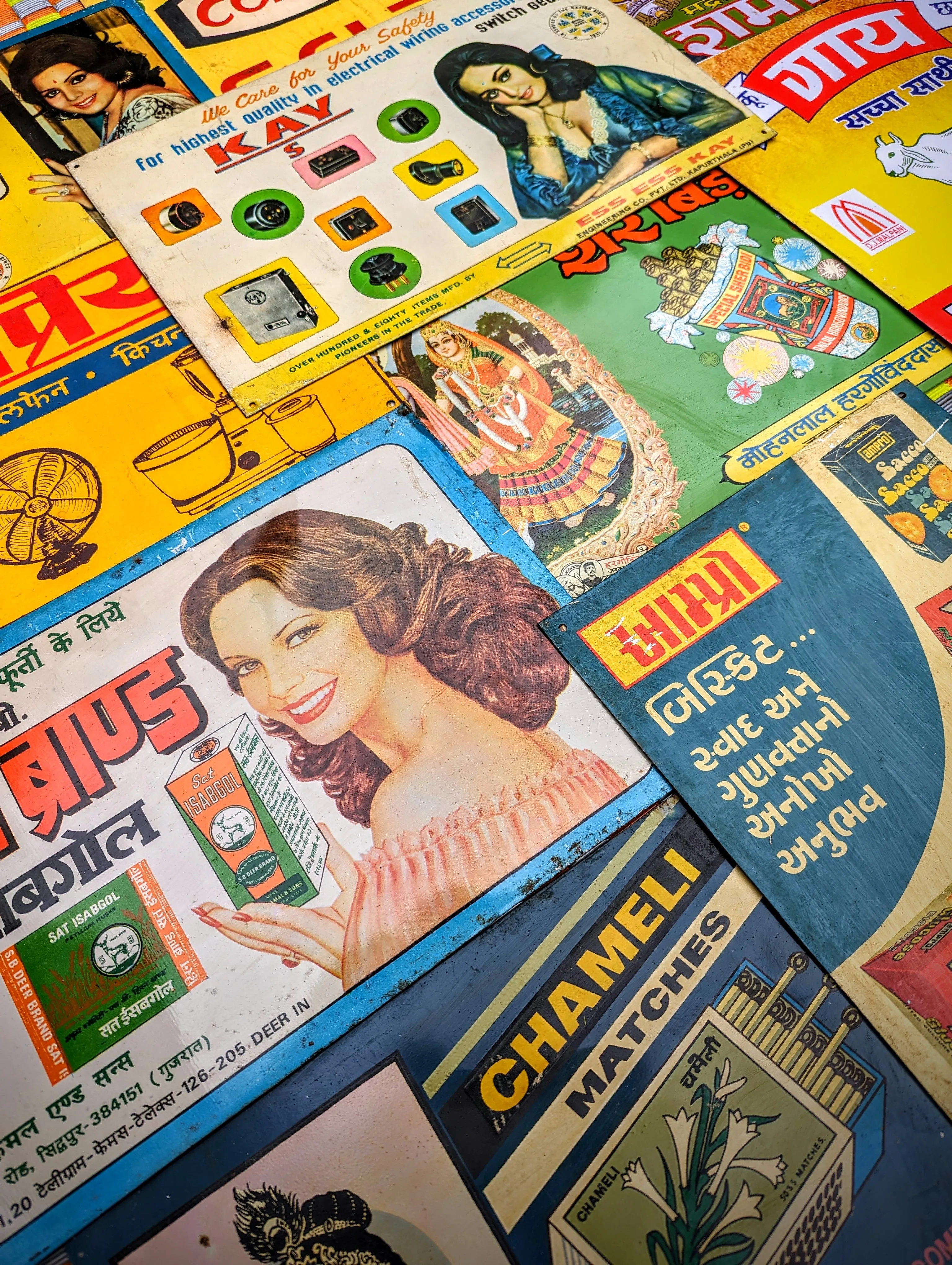 Vintage indian signs, large