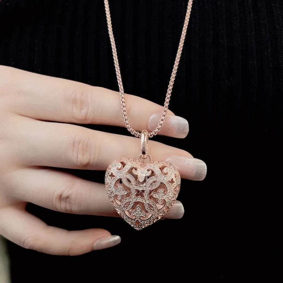Vintage Love Heart Locket Pendant