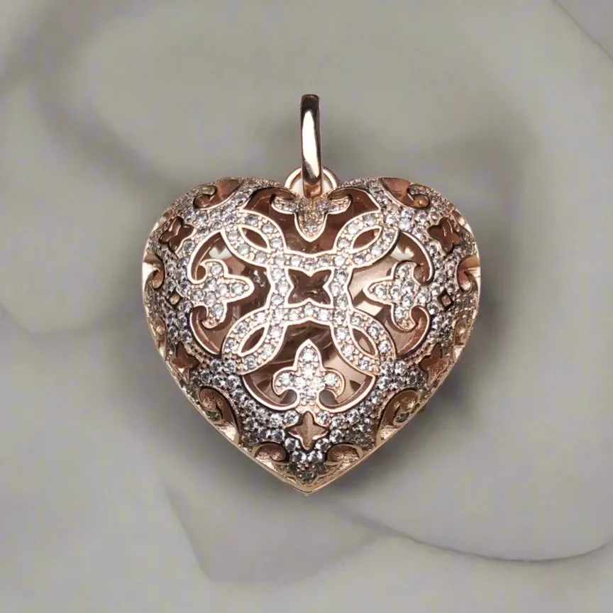 Vintage Love Heart Locket Pendant