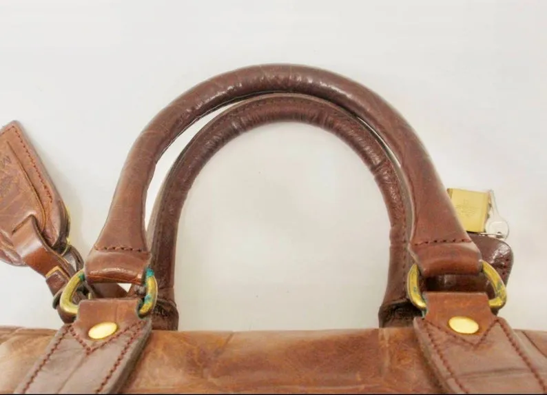 Vintage Mulberry brown croc embossed leather speedy style handbag.Classic purse by Roger Saul. 050320r8