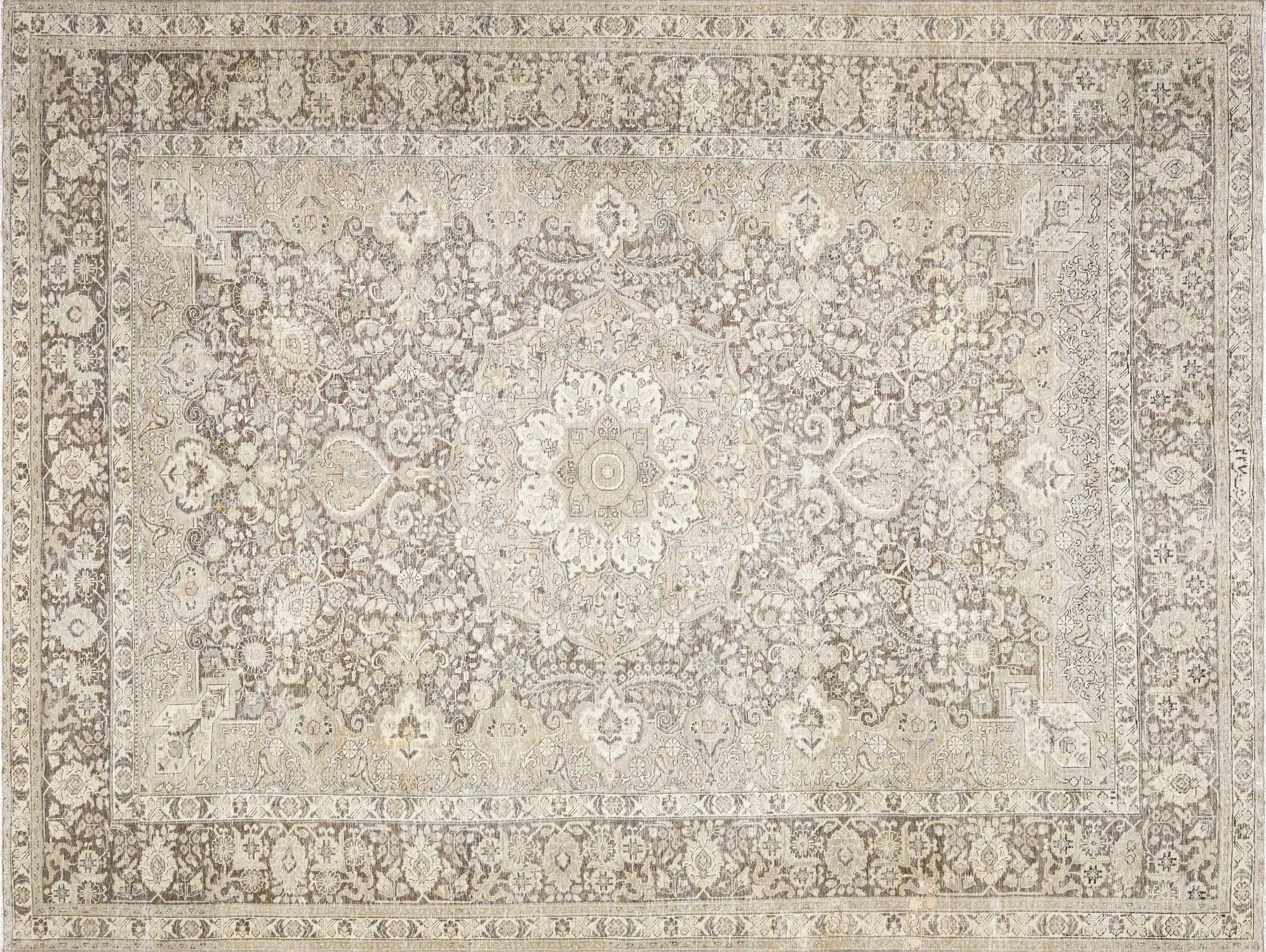 Vintage Persian Tabriz Rug - 10'7" x 14'0"