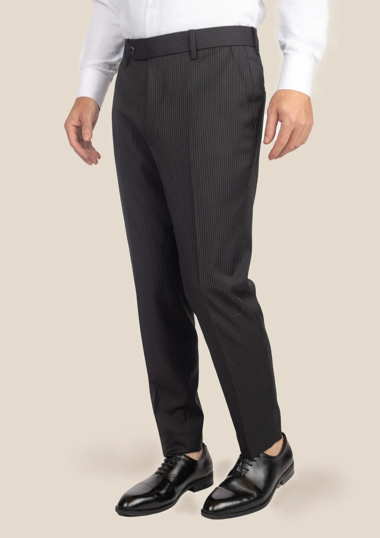 Waverly Black Pinstripe Suit