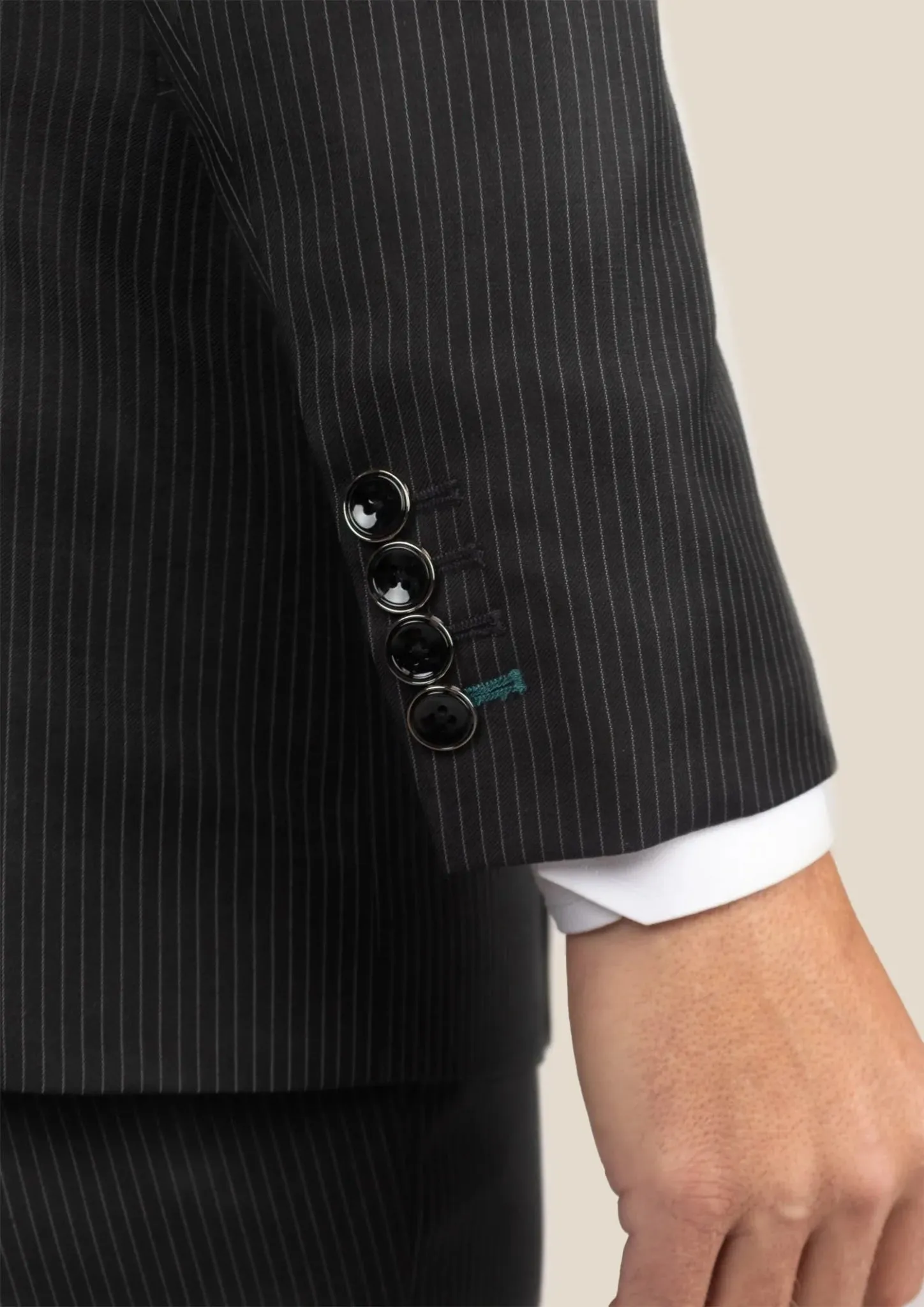 Waverly Black Pinstripe Suit