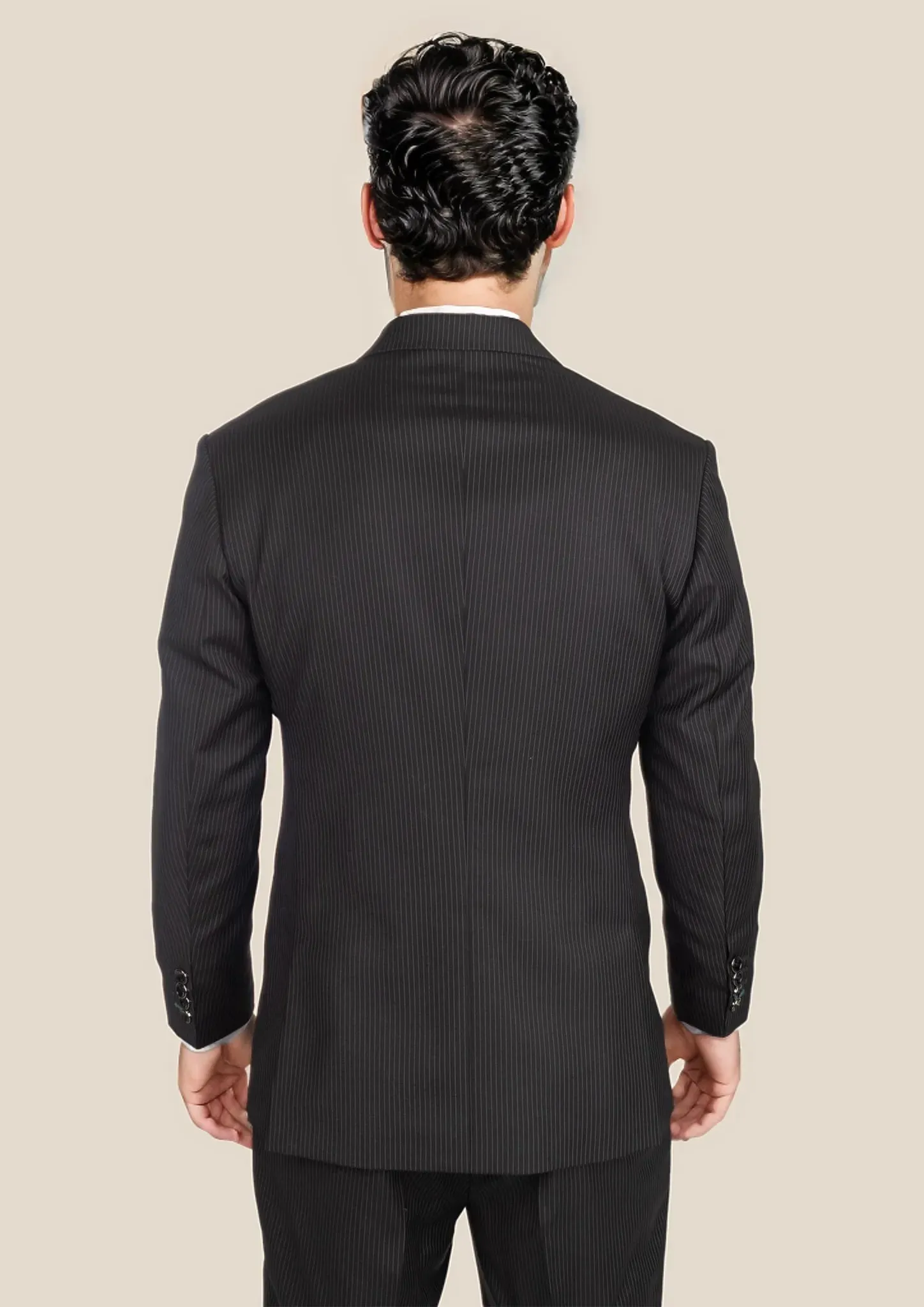 Waverly Black Pinstripe Suit