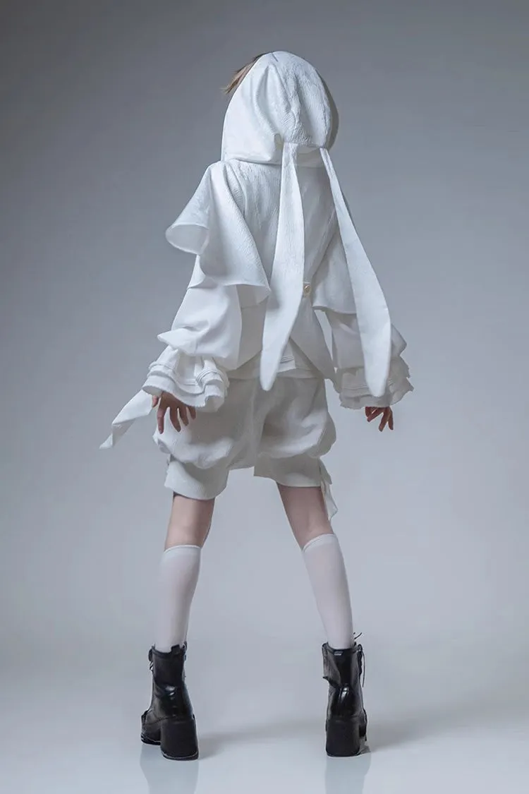 White Rabbit Hunting White Moonlight Edition Vintage Ouji Fashion Lolita Coat