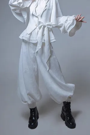 White Rabbit Hunting White Moonlight Edition Vintage Ouji Fashion Lolita Trousers