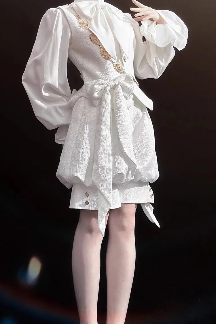 White Rabbit Hunting White Moonlight Edition Vintage Ouji Fashion Lolita Vest