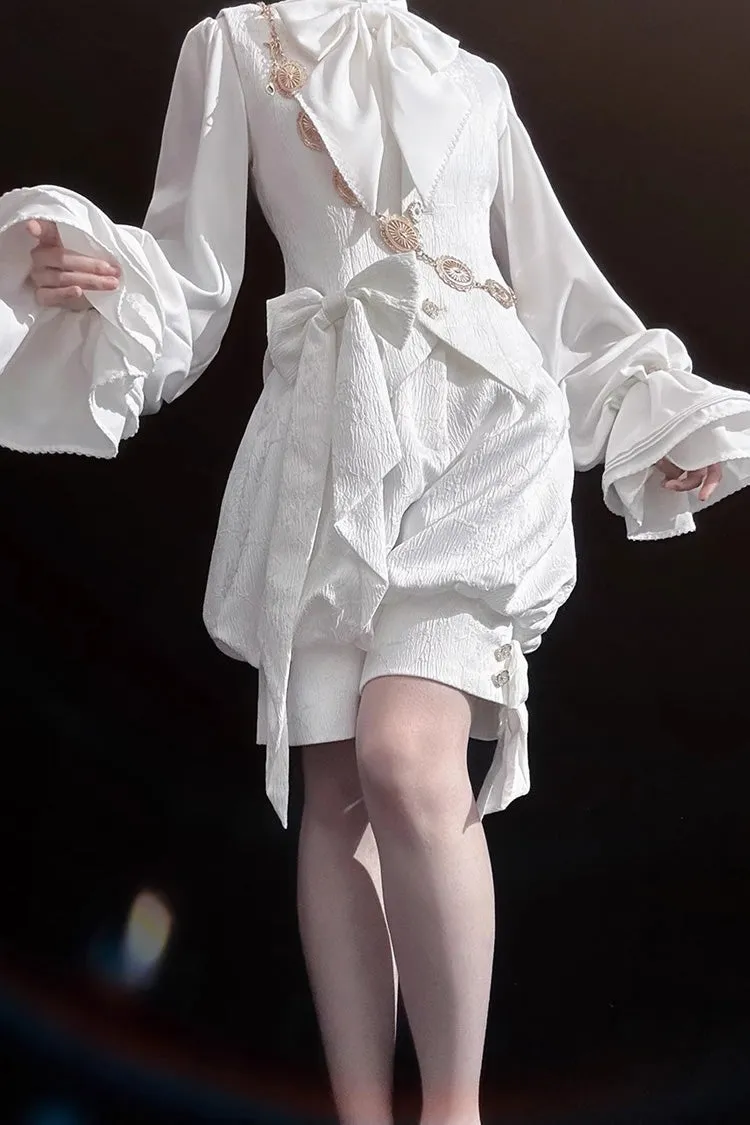 White Rabbit Hunting White Moonlight Edition Vintage Ouji Fashion Lolita Vest