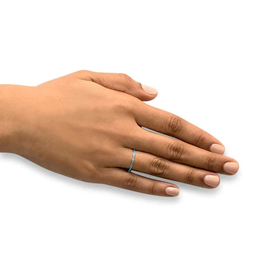 Wildflower - 18K White Gold Natural Paraiba Tourmaline Ring