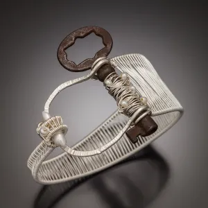 Woven Asymmetrical Skeleton Key Cuff
