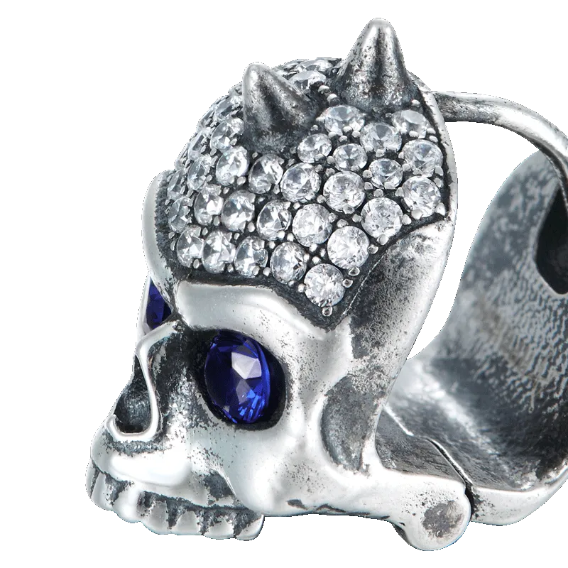 X Iced Skull Hoop Earring-Single
