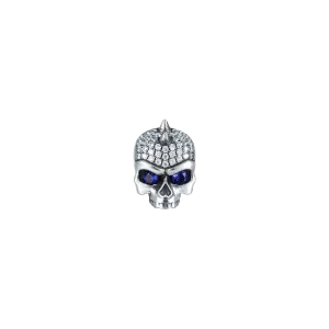 X Iced Skull Hoop Earring-Single
