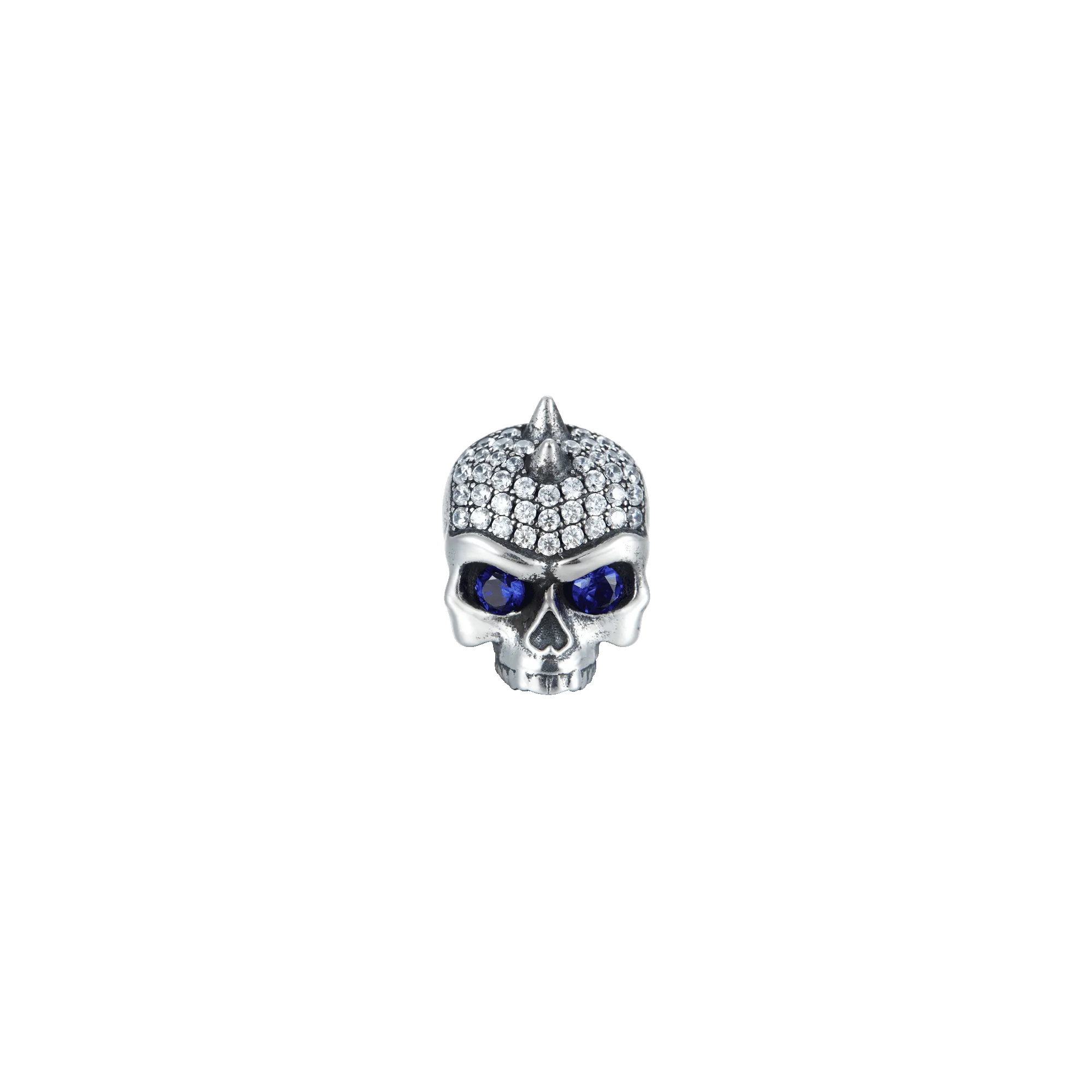 X Iced Skull Hoop Earring-Single