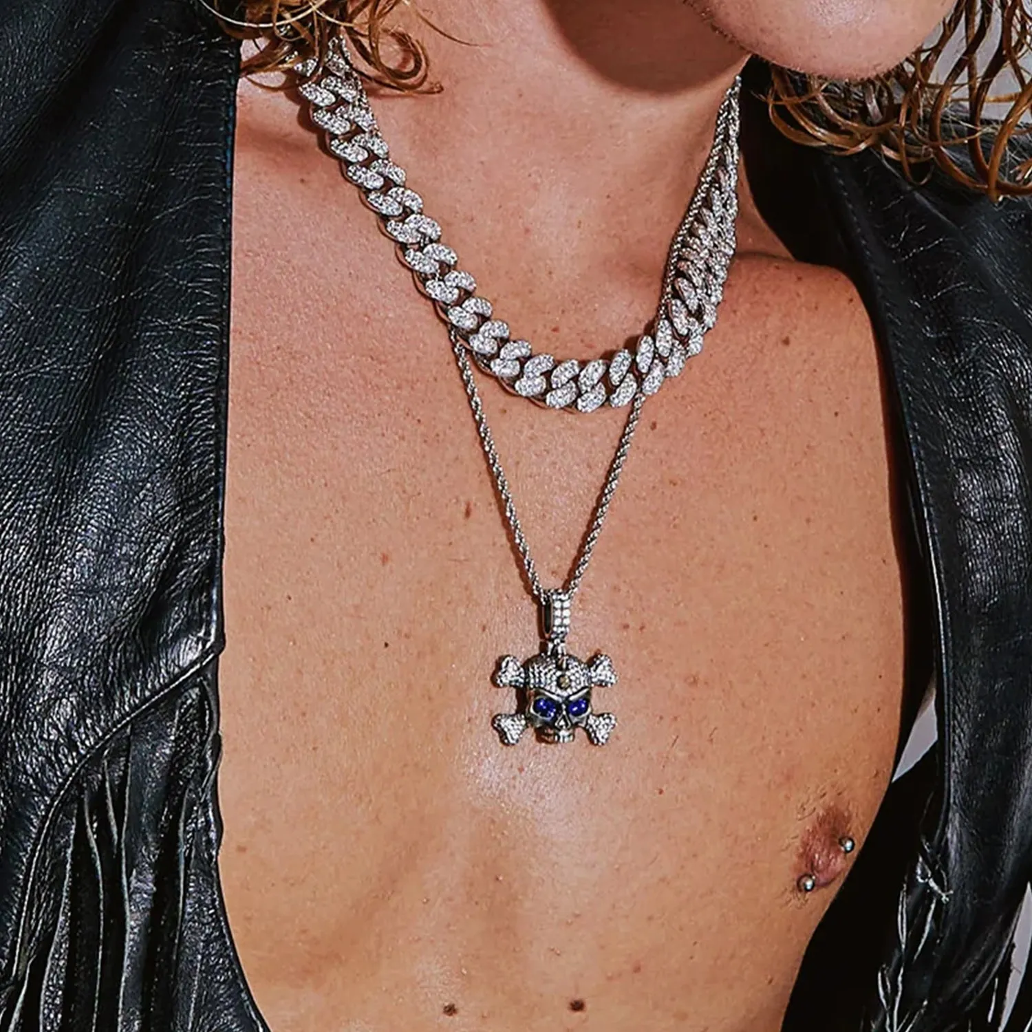 X Iced Skull Pendant