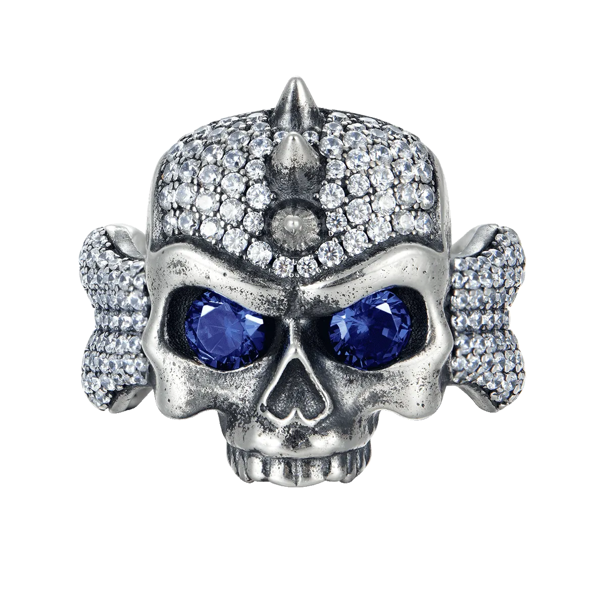 X Iced Skull Ring