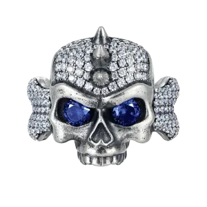 X Iced Skull Ring