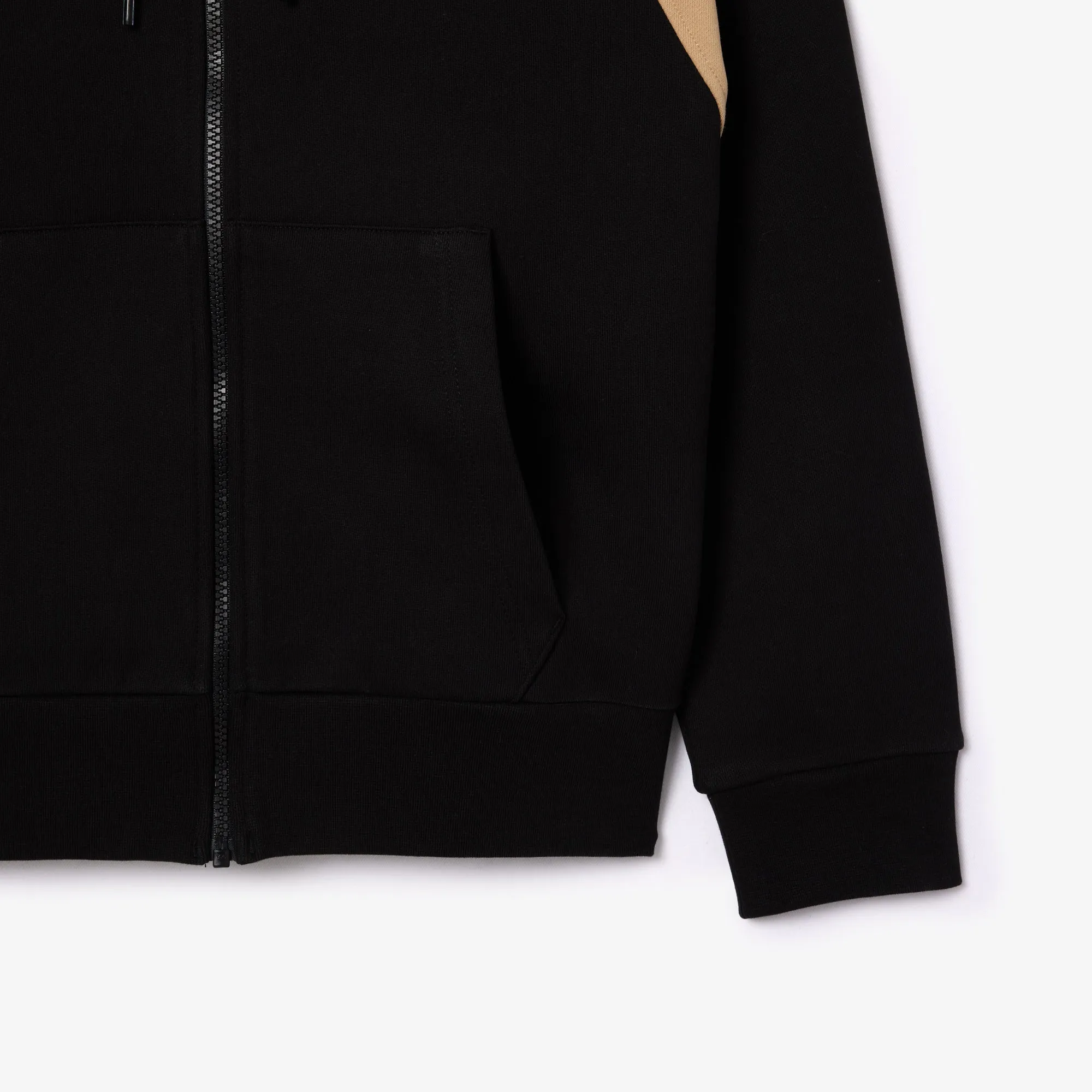ZIP-UP COLOURBLOCK HOODIE Back/Beige